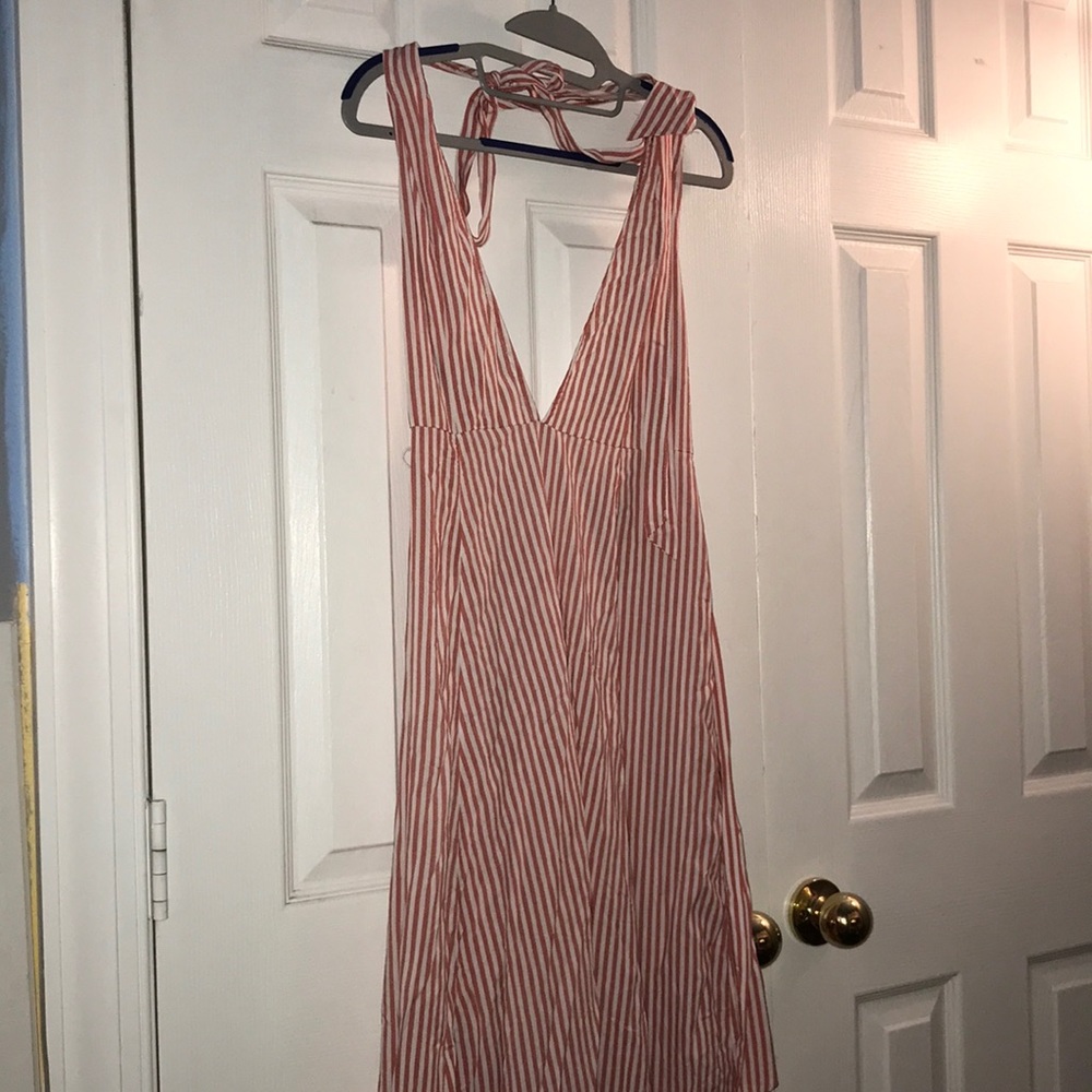 Sexy Striped Halter Maxi Dress NWT